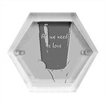 All You Need Is Love 2 Hexagon Wood Jewelry Box Front