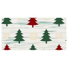 Christmas Tree Snowflake Pattern Banner And Sign 8  X 4  by Sarkoni