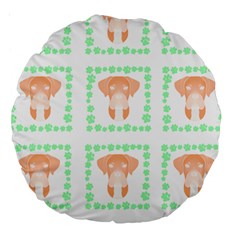 Boxer Dog Pattern T- Shirt Boxer Dog Pattern T- Shirt Large 18  Premium Round Cushions by EnriqueJohnson