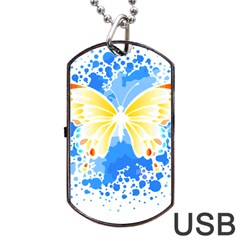 Butterfly Art T- Shirtbutterfly T- Shirt (3) Dog Tag Usb Flash (one Side) by EnriqueJohnson