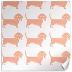 Dachshund Dog Pattern T- Shirt Brown Dachshund Dog Breed Cute Pattern T- Shirt Canvas 12  x 12  11.4 x11.56  Canvas - 1