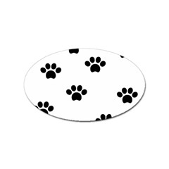 Dog Paw Print T- Shirt Paw Pattern 6 Sticker (oval) by EnriqueJohnson