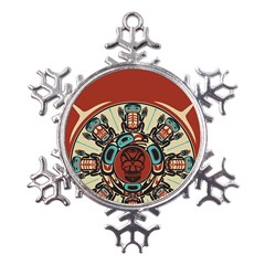 Skull Grateful Dead Phone Gratefuldead Metal Large Snowflake Ornament by Sarkoni