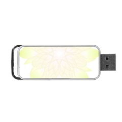 Flower Design T- Shirt Beautiful White And Yellow Artistic Flower T- Shirt Portable Usb Flash (two Sides) by EnriqueJohnson