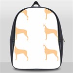 Great Dane T- Shirt Great Dane Dog - Brown - Pattern T- Shirt School Bag (XL) Front