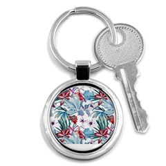 Hawaii T- Shirt Hawaii Flora Pattern T- Shirt Key Chain (round) by EnriqueJohnson