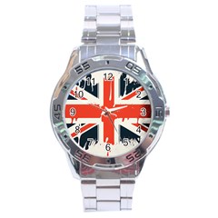 Union Jack England Uk United Kingdom London Stainless Steel Analogue Watch by uniart180623