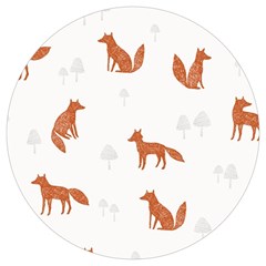 Fox Animal Wild Pattern Round Trivet by Ket1n9