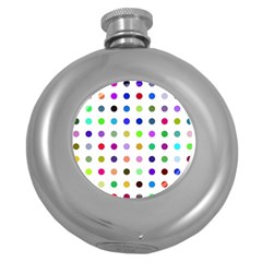 Circle Pattern(1) Round Hip Flask (5 Oz) by Ket1n9