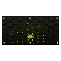 Green Android Honeycomb Gree Banner And Sign 6  X 3  by Ket1n9