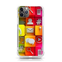 Colorful 3d Social Media Iphone 11 Pro 5 8 Inch Tpu Uv Print Case by Ket1n9