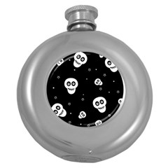 Skull Pattern Round Hip Flask (5 Oz) by Ket1n9