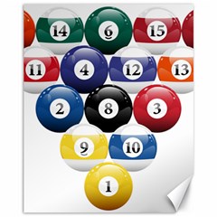 Racked Billiard Pool Balls Canvas 11  X 14  by Ket1n9