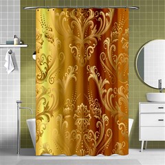 Golden Pattern Vintage Gradient Vector Shower Curtain 48  X 72  (small)  by Ket1n9