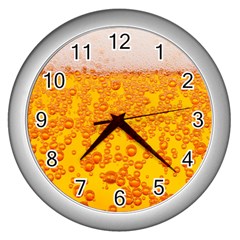 Beer Alcohol Drink Drinks Wall Clock (silver) by Ket1n9