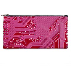 Pink Circuit Pattern Pencil Case by Ket1n9