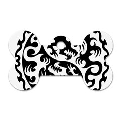 Ying Yang Tattoo Dog Tag Bone (one Side) by Ket1n9