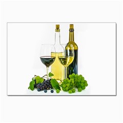 White-wine-red-wine-the-bottle Postcard 4 x 6  (pkg Of 10) by Ket1n9