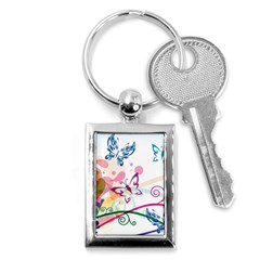 Butterfly Vector Art Key Chain (rectangle) by Ket1n9