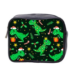 Christmas Funny Pattern Dinosaurs Mini Toiletries Bag (two Sides) by Ket1n9