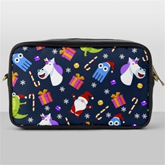 Colorful Funny Christmas Pattern Toiletries Bag (one Side) by Ket1n9