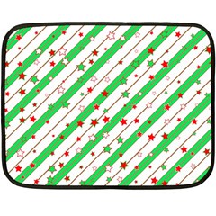 Christmas Paper Stars Pattern Texture Background Colorful Colors Seamless Two Sides Fleece Blanket (mini) by Ket1n9