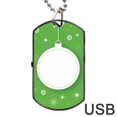 Christmas-bauble-ball Dog Tag Usb Flash (one Side) by Ket1n9