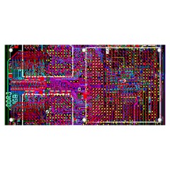 Technology Circuit Board Layout Pattern Banner And Sign 6  X 3  by Ket1n9