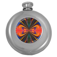 Casanova Abstract Art-colors Cool Druffix Flower Freaky Trippy Round Hip Flask (5 Oz) by Ket1n9