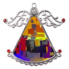 Abstract-vibrant-colour Metal Angel With Crystal Ornament by Ket1n9