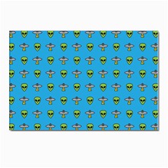 Alien Pattern Postcard 4 x 6  (pkg Of 10) by Ket1n9