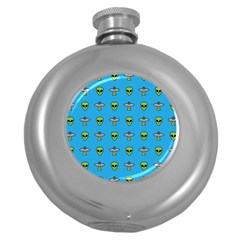 Alien Pattern Round Hip Flask (5 Oz) by Ket1n9