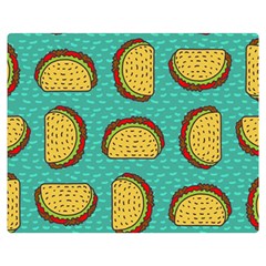 Taco-drawing-background-mexican-fast-food-pattern Premium Plush Fleece Blanket (medium) by Ket1n9