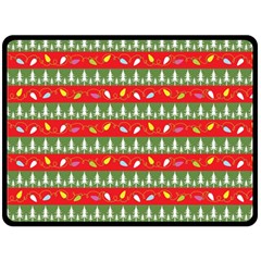 Christmas-papers-red-and-green Fleece Blanket (large) by Grandong