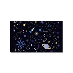 Starry Night  Space Constellations  Stars  Galaxy  Universe Graphic  Illustration Sticker Rectangular (100 Pack) by Grandong