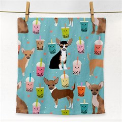 Chihuahua Bubble Kawaii Boba Tea Cute Dog Face Towel by Grandong