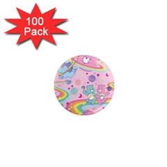 Bears Kawaii Pattern 1  Mini Magnets (100 Pack)  by Grandong