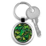 Dino Kawaii Key Chain (Round) Front