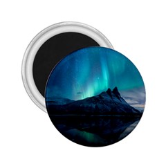 Aurora Borealis Mountain Reflection 2 25  Magnets by Grandong