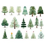 Christmas Trees Two Sides Premium Plush Fleece Blanket (Extra Small) 40 x30  Blanket Front