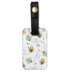 Bee Art Pattern Design Wallpaper Background Print Luggage Tag (one Side) by Vaneshop