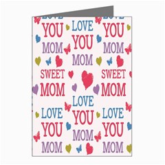 Love Mom Happy Mothers Day I Love Mom Graphic Greeting Cards (pkg Of 8) by Vaneshop