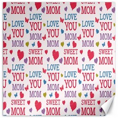 Love Mom Happy Mothers Day I Love Mom Graphic Canvas 16  X 16  by Vaneshop