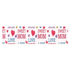 Love Mom Happy Mothers Day I Love Mom Graphic Oblong Satin Scarf (16  X 60 ) by Vaneshop