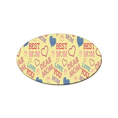 Love Mom Happy Mothers Day I Love Mom Graphic Pattern Sticker Oval (10 Pack) by Vaneshop