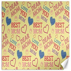 Love Mom Happy Mothers Day I Love Mom Graphic Pattern Canvas 16  X 16  by Vaneshop