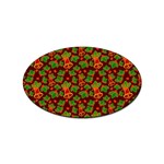 Template Christmas Pattern Sticker (Oval) Front