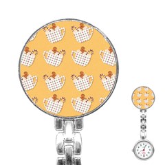 Background Stars Pattern Wallpaper Stainless Steel Nurses Watch by Pakjumat