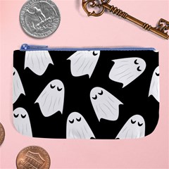 Ghost Halloween Pattern Large Coin Purse by Amaryn4rt