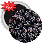 Blackberries-background-black-dark 3  Magnets (10 pack)  Front